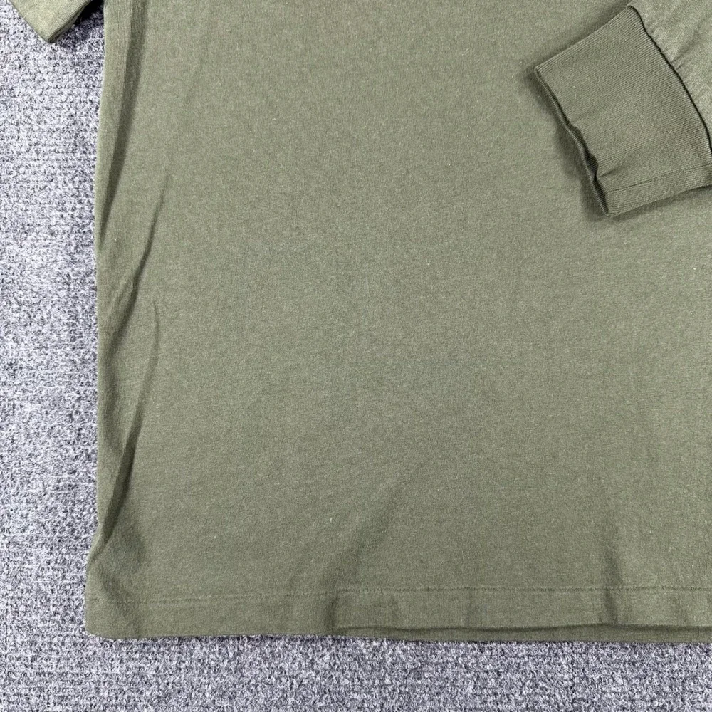Polo Ralph Lauren Long Sleeve T-Shirt Mens L Large Olive Green Purple Pony Logo